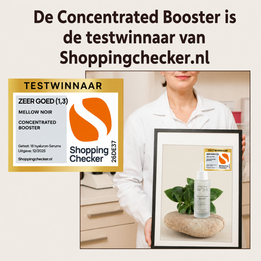 Shopping-Checker testwinnaar-zegel: ZEER GOED (1,3) voor mellow NOIR Concentrated Booster